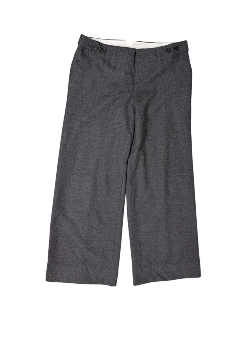 GAP Women's Wide-Leg Trousers in Charcoal Gray